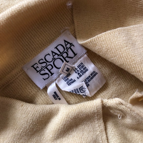 Vintage Escada Sport yellow wool sweater - Picture 2 of 3